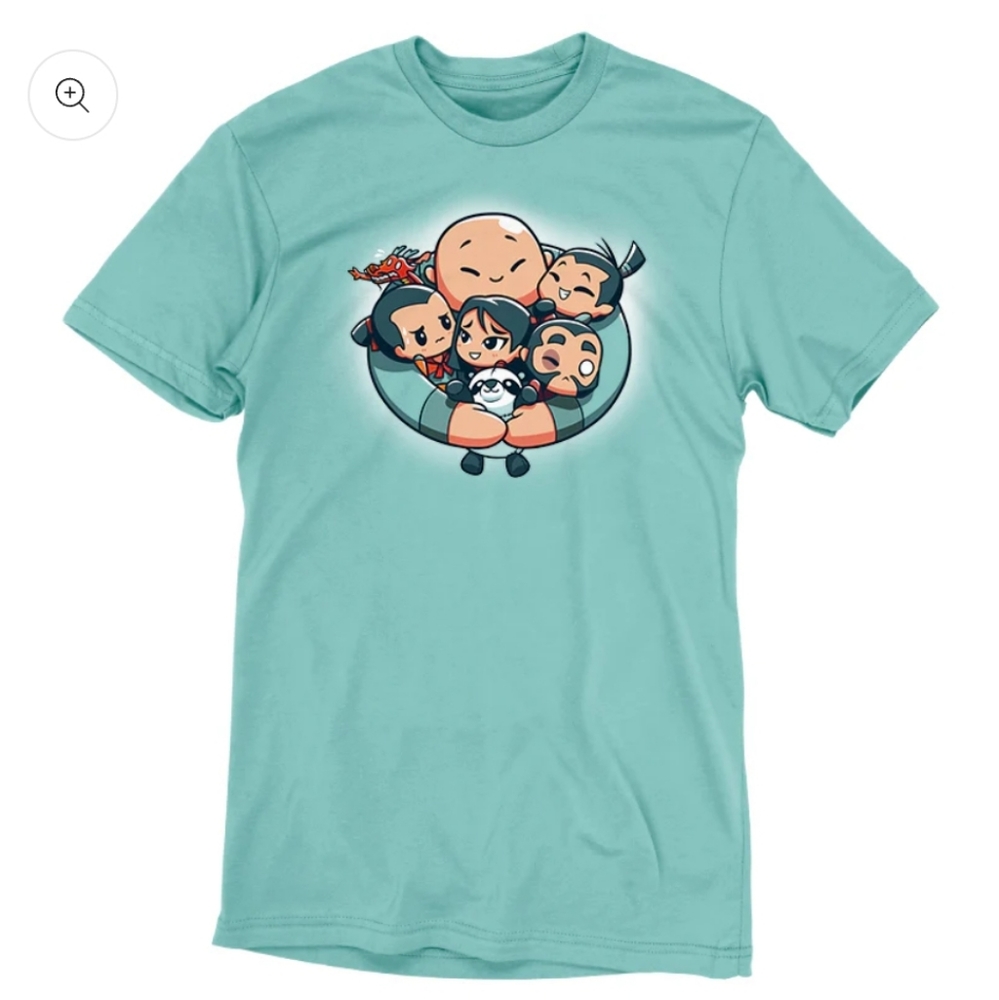 Disney Mulan Group Hug Cotton Graphic T-Shirt by Teeturtle